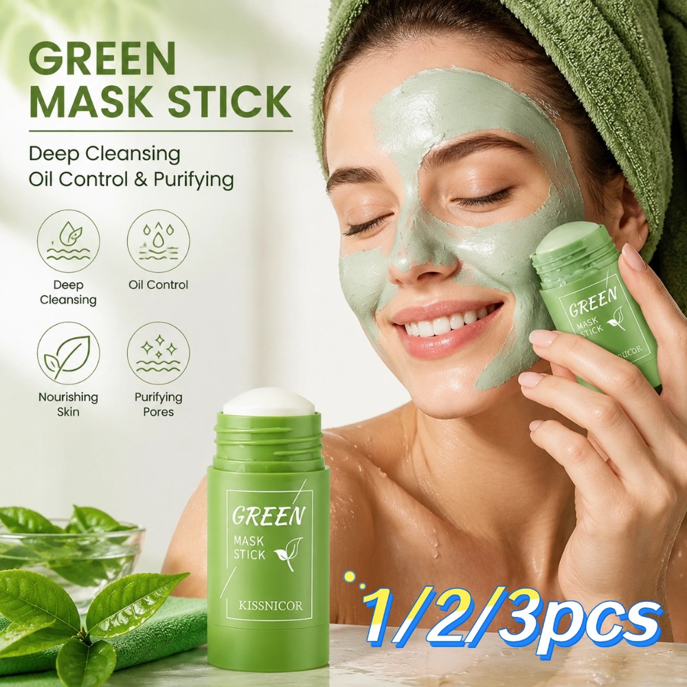 Green Tea Cleansing Clay Mask - 1/2/3 Stück Grüntee-Maske Tiefenreinigende Grüntee-Tonmaske Porenverengend