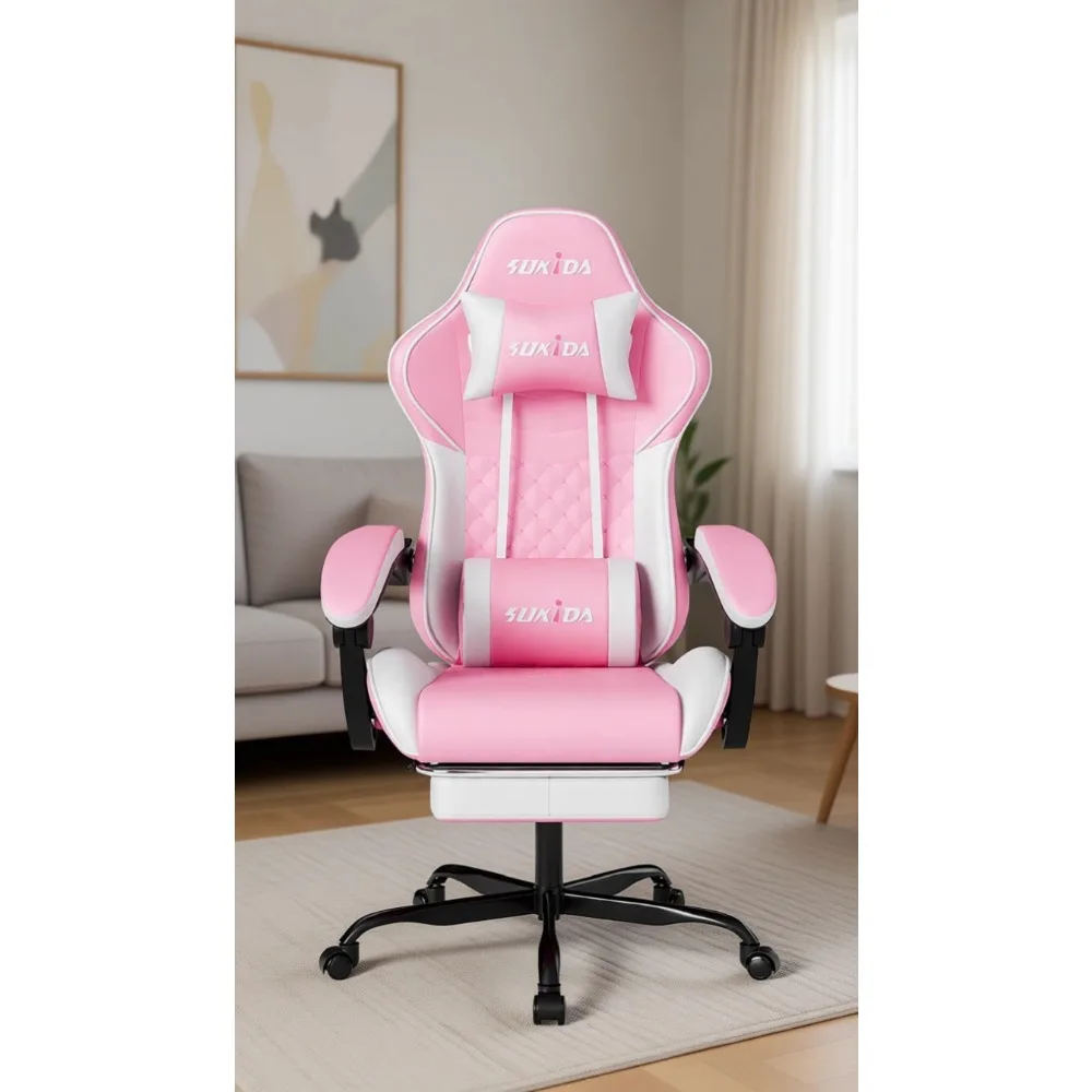 Massage - Ergonomische Gaming-Stühle für Erwachsene mit Massage-Lendenstütze