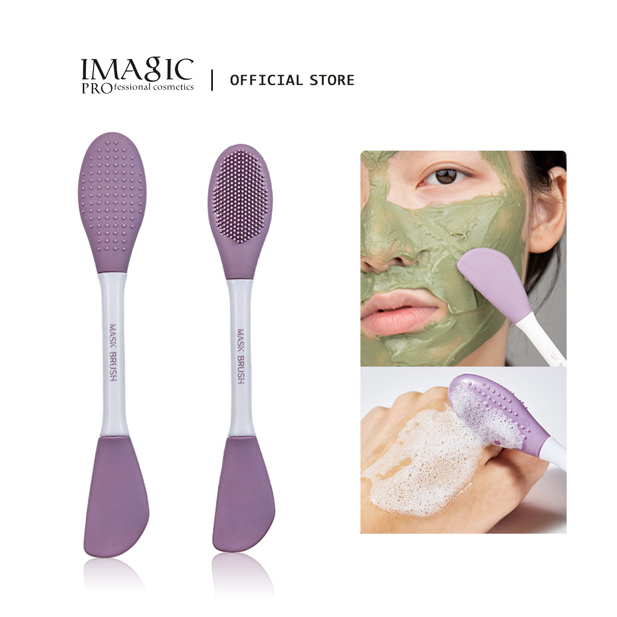 Silicone Face Scrubber Electric - IMAGIC Silikon Gesichtsreinigungs- und Maskenbürste 2-in-1
