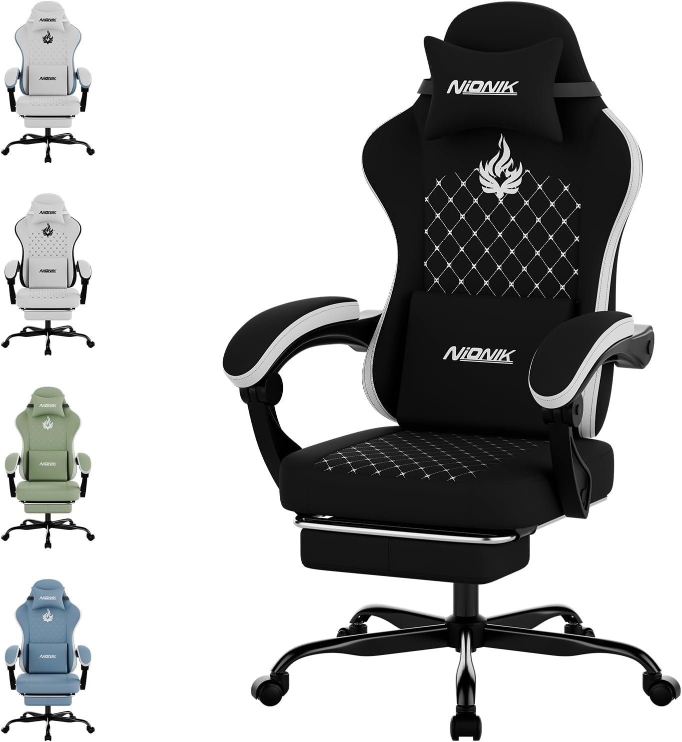Massage - Gaming-Stuhl mit Massagefunktion, ergonomischer PC-Gaming-Stuhl, Computerstuhl
