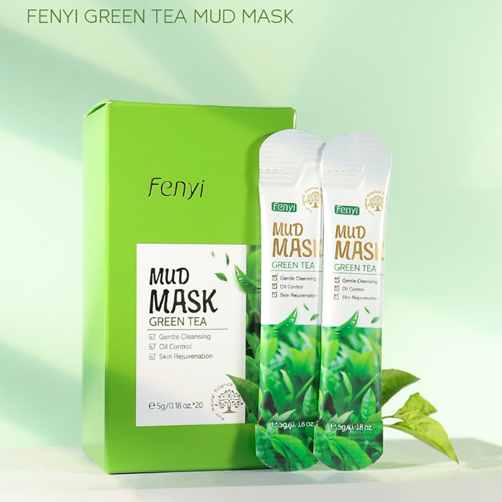 Green Tea Cleansing Clay Mask - Fenyi Grüntee-Tonmaske 5gx20 Stück Box-Set, Reisegröße