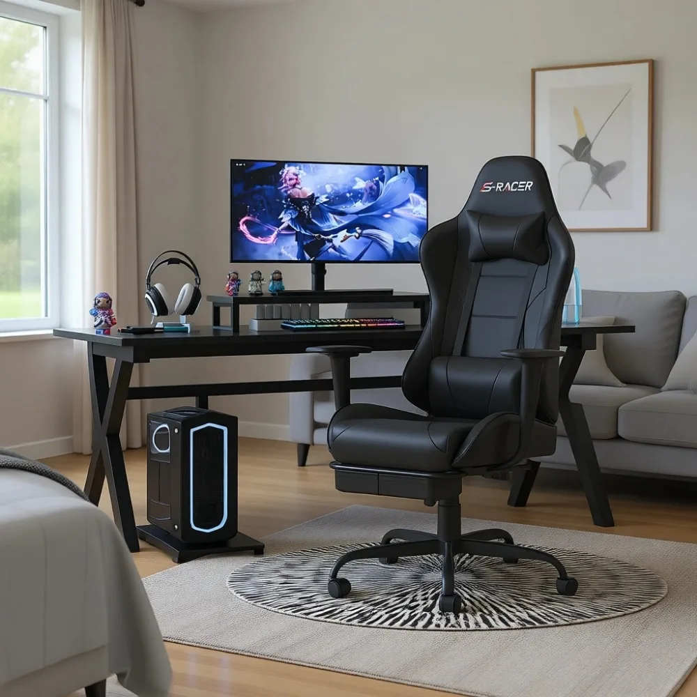 Gaming-Stuhl mit Fußstütze, Ma – Massage Bewertung und Preis