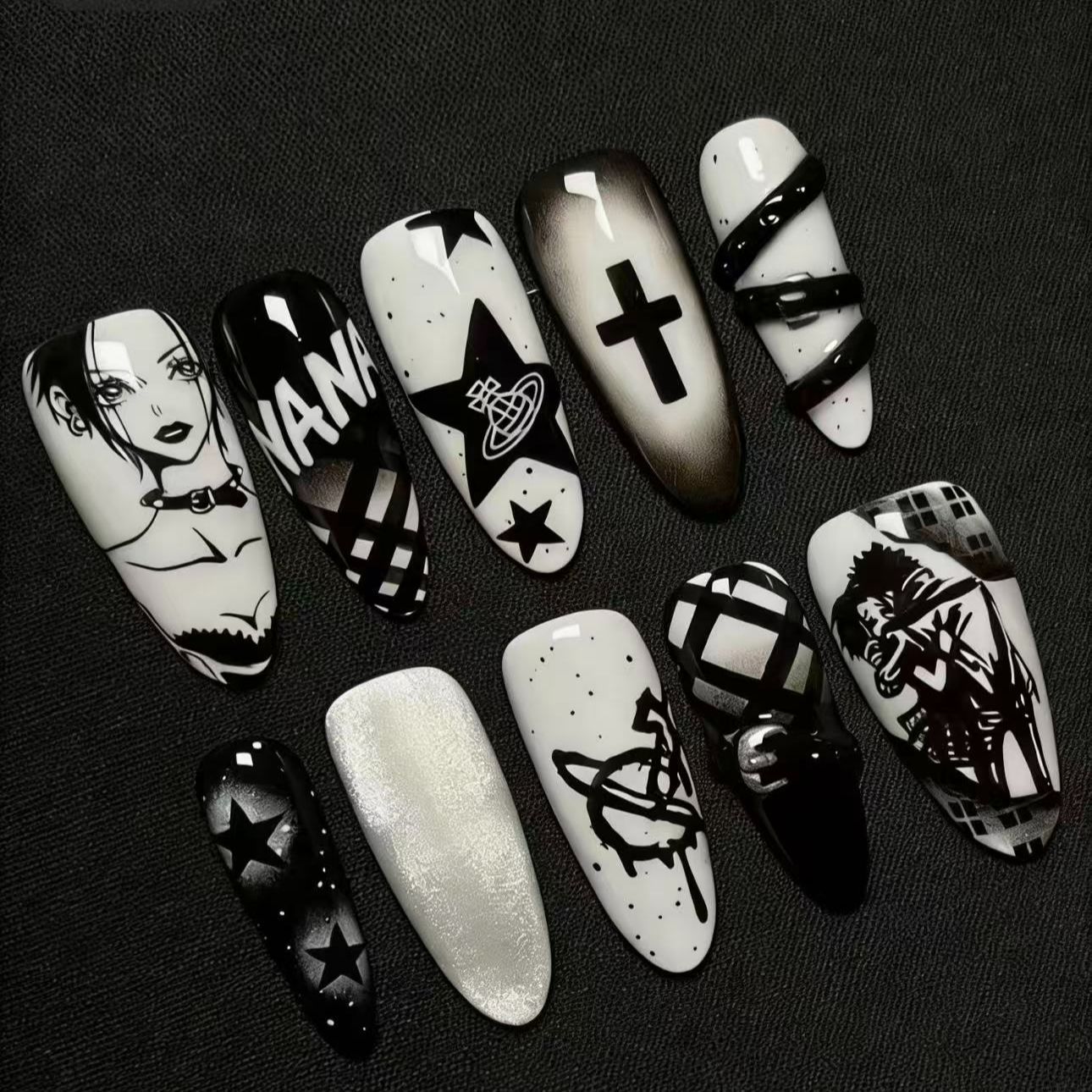 NANA Punk-Style Nägel Dunkle Ä – Nail Art Bewertung und Preis