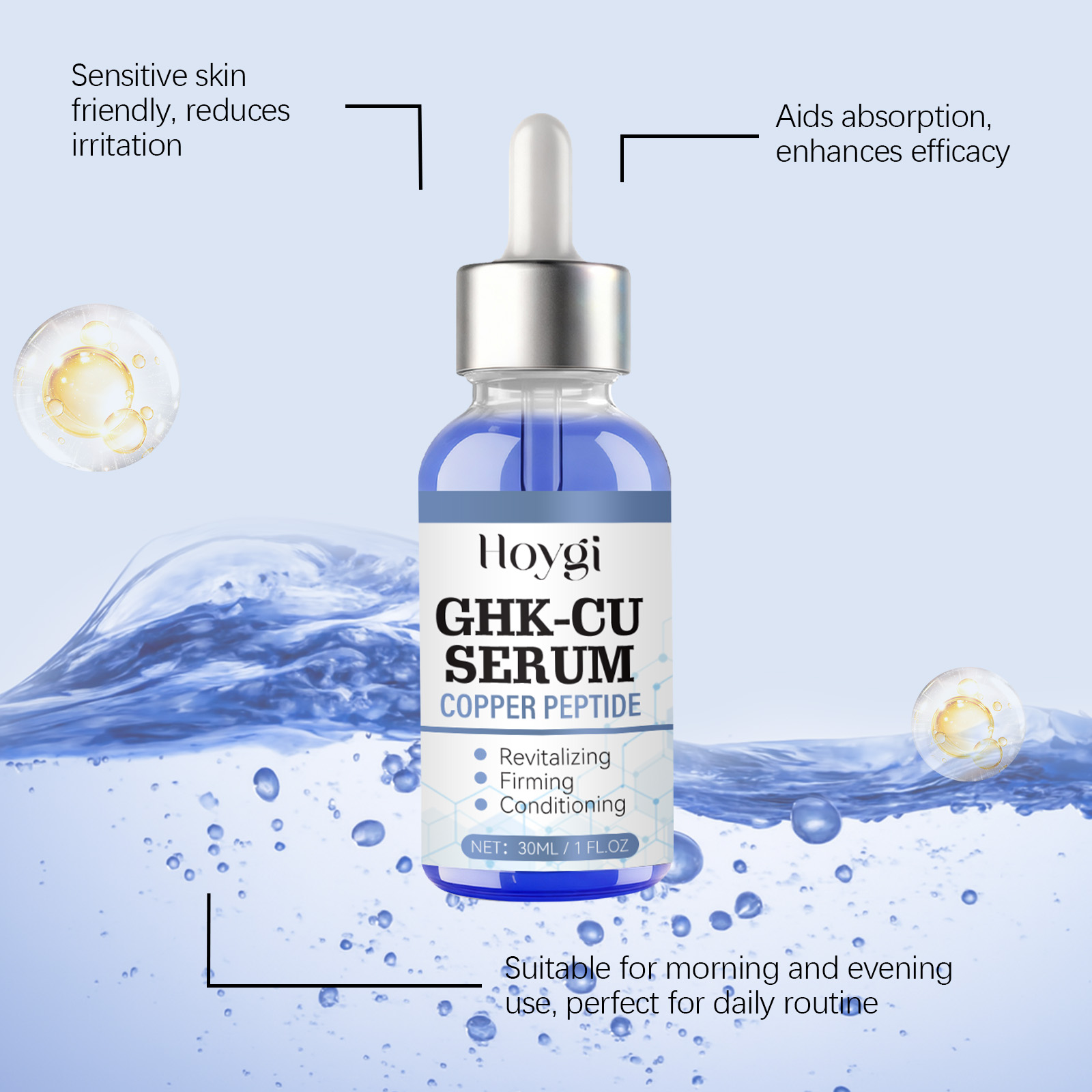30 ml Kupferpeptid-Serum GHK-C – Hyaluronic Acid Facial Serum Bewertung und Preis